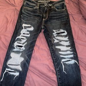 Dark Wash High Rise American Eagle Jeggings